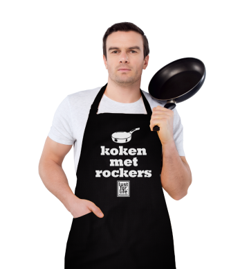 Keukenschort 'Koken met Rockers' (01)